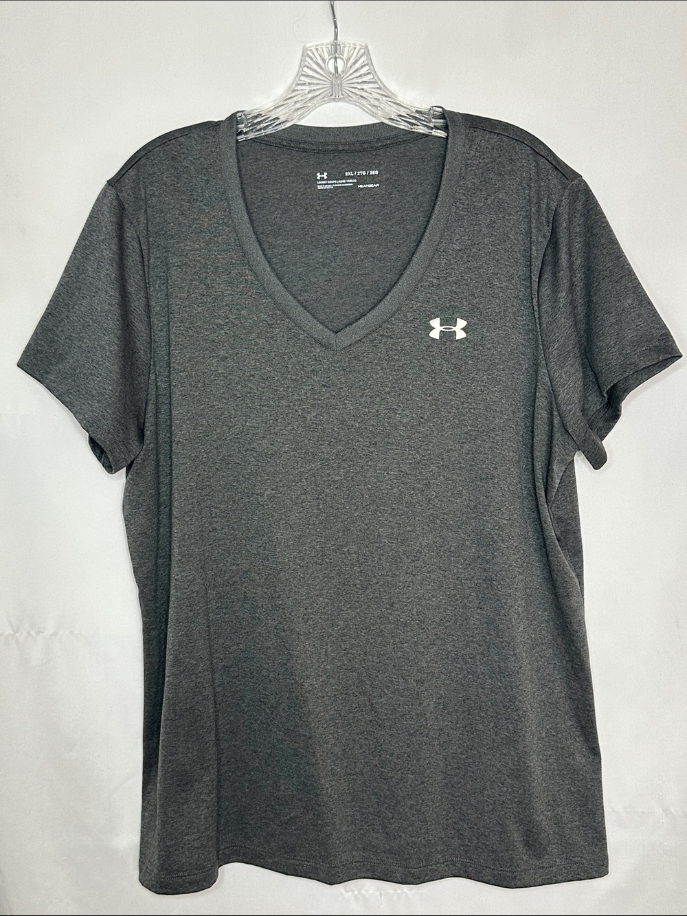 Under Armour Women's Short Sleeve V-Neck Tee - Charcoal